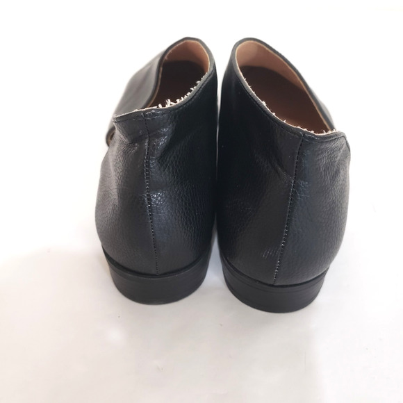 Catharine Malandrino SIZE 10 Flats Zwan Shoes D’Orsay Black Pointed Open Side - Picture 3 of 15